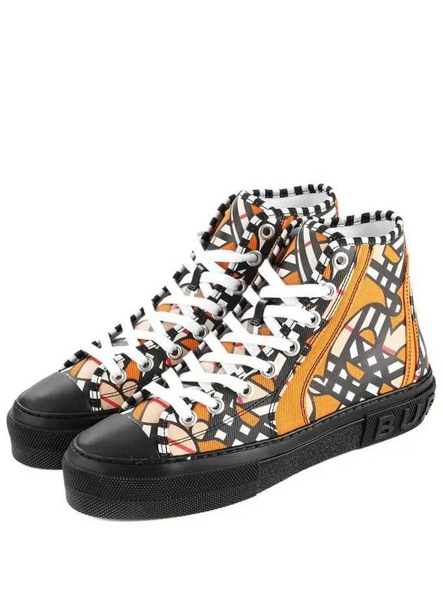 Burberry Men's Monogram High Top Sneakers Orange