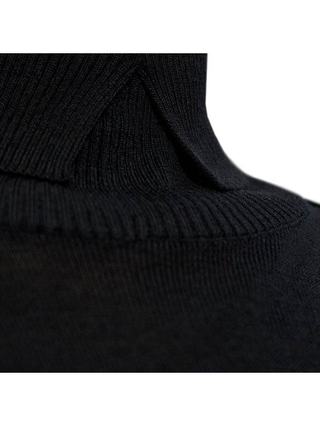Burberry Rollneck Wool Knit Top Black