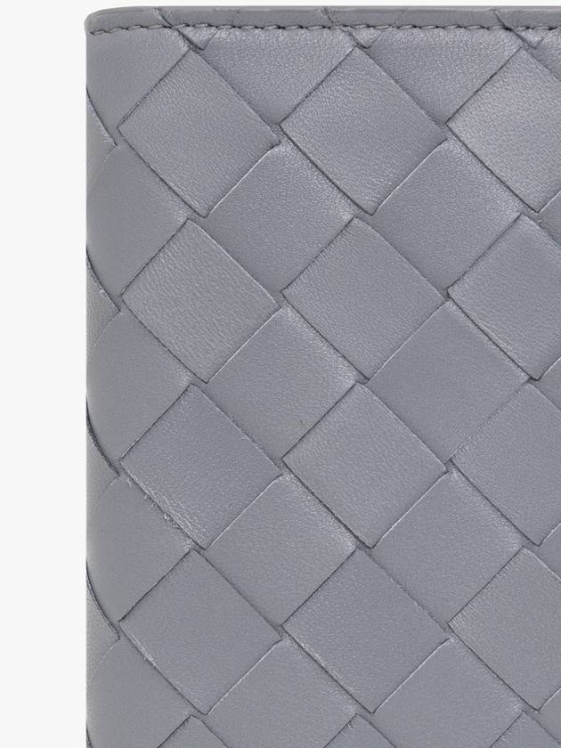 Bottega Veneta Women's Intrecciato Leather Medium Wallet Gray