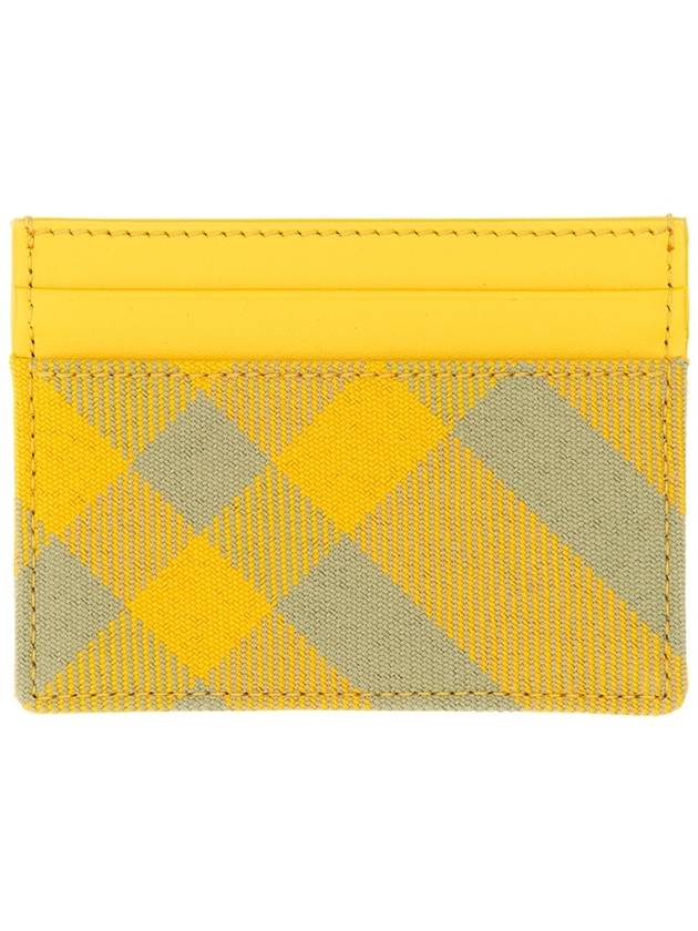 Burberry Check Card Wallet Yellow