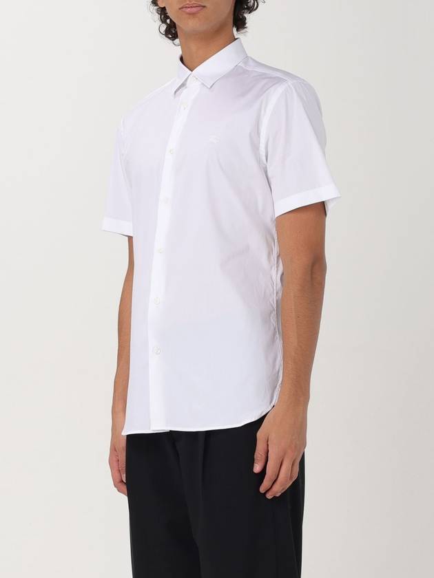 Burberry Men's Logo Cotton Short Sleeve Shirt White