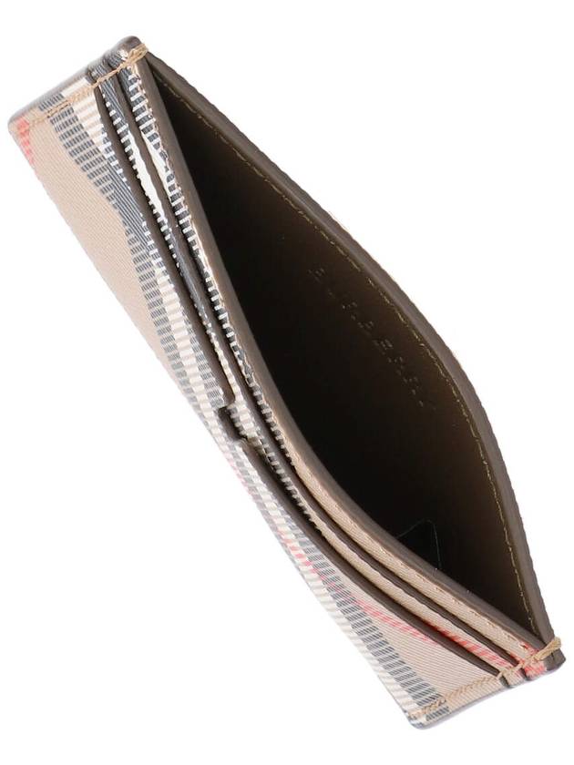 Burberry Check Card Case Wallet Beige