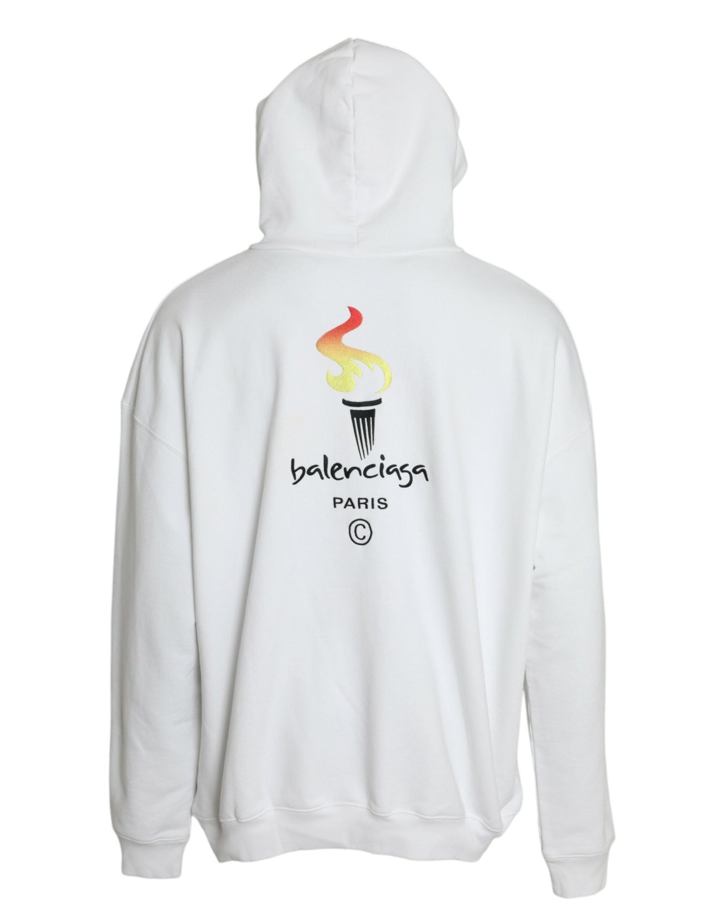 Balenciaga Cotton Logo Hooded Pullover Sweatshirt Men's Sweater