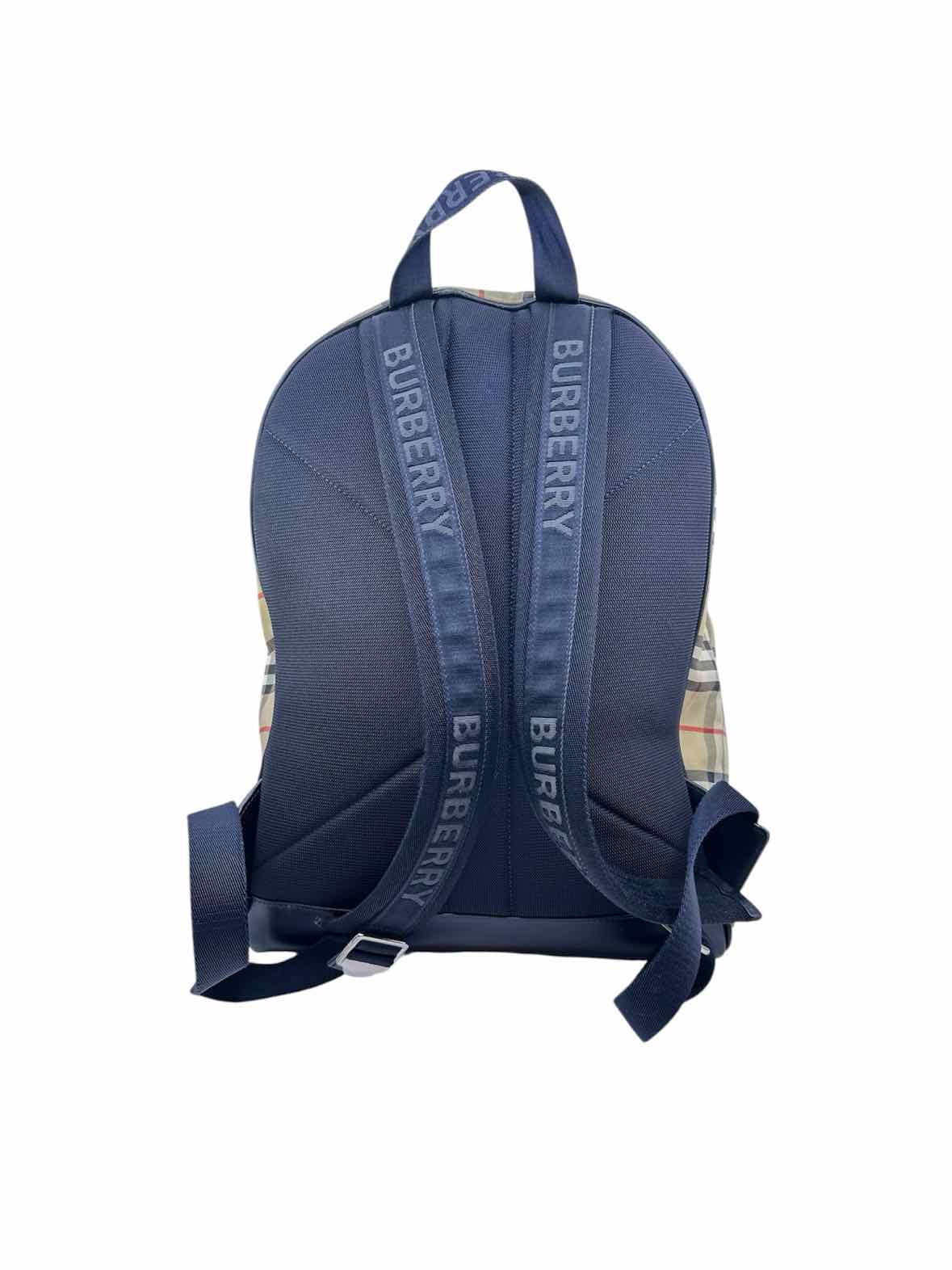 BURBERRY Beige Fabric Plaid Backpack