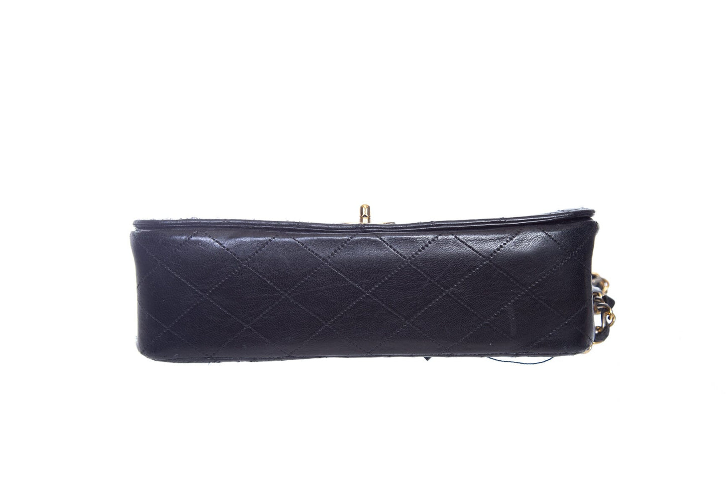 Chanel Vintage Black Lambskin Quilted Flap Handbag