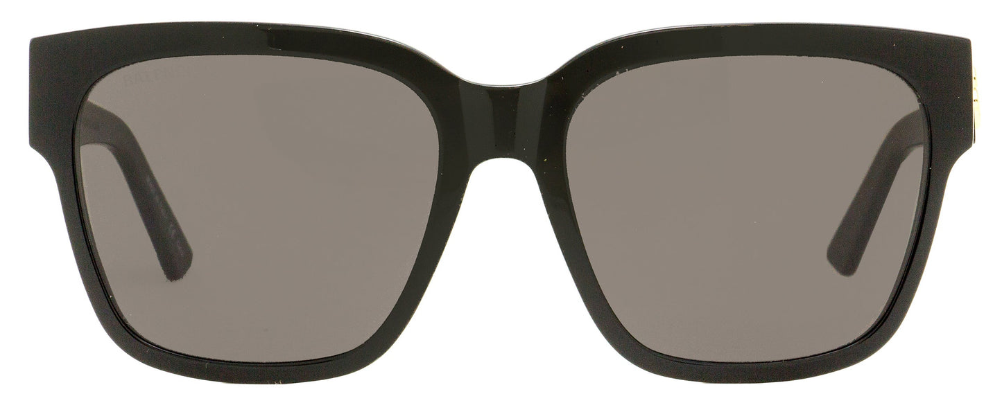 Balenciaga Women's Square Sunglasses BB0056S 001 Black/Gold 55mm