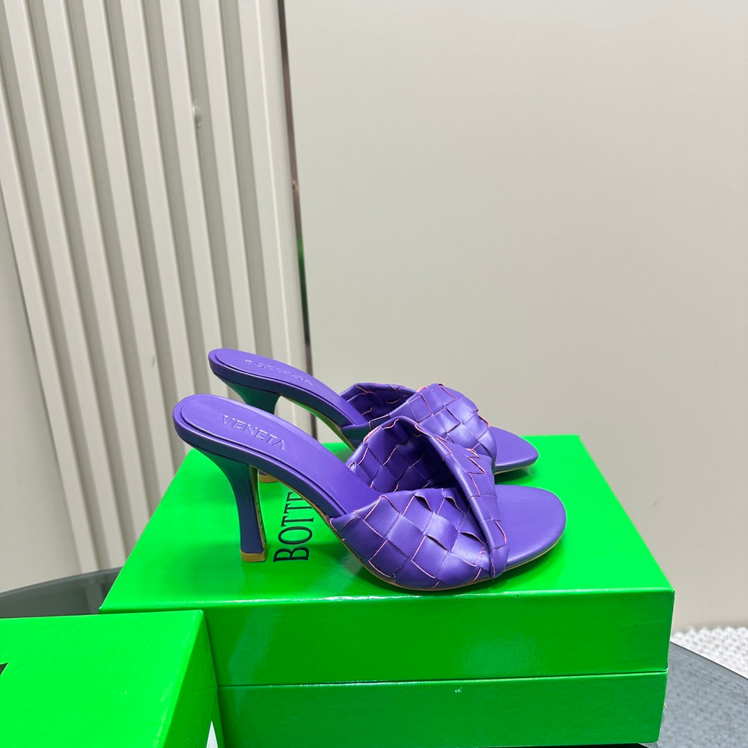 Bottega Veneta blink mule 95 violet lambskin