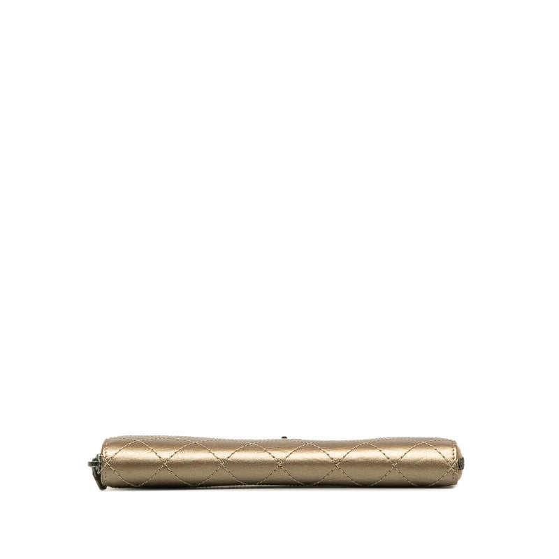 Chanel Matelasse 2.55 Bronze Leather Long Wallet