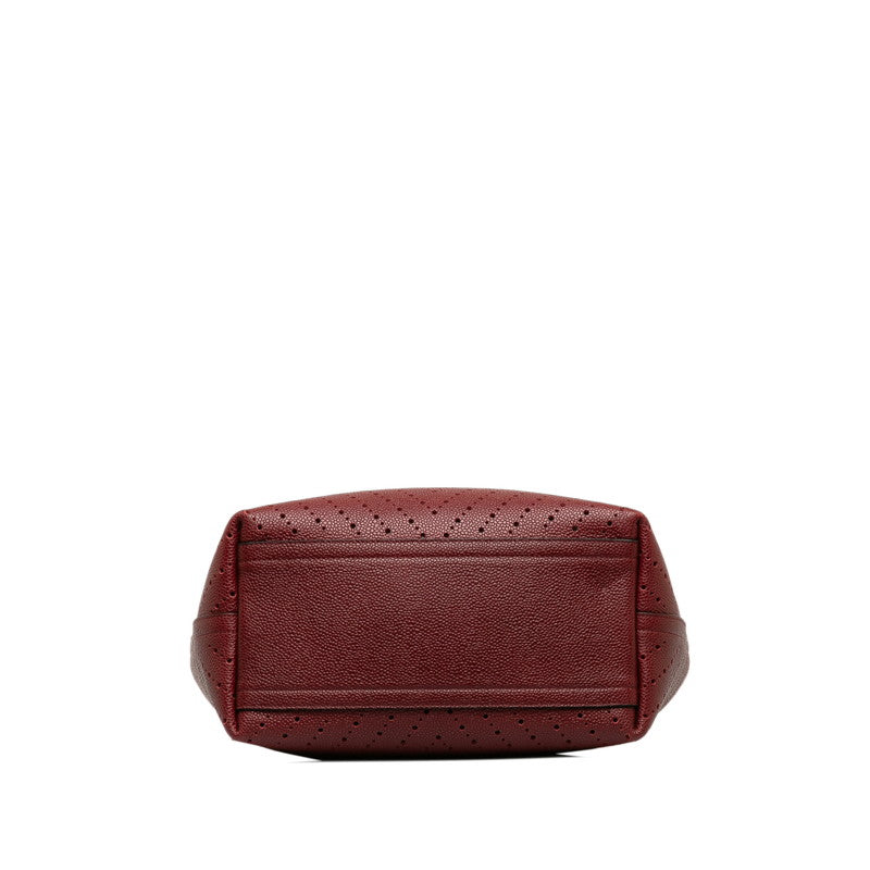 Chanel Leather Coco Mark V Punching Chain Shoulder Bag