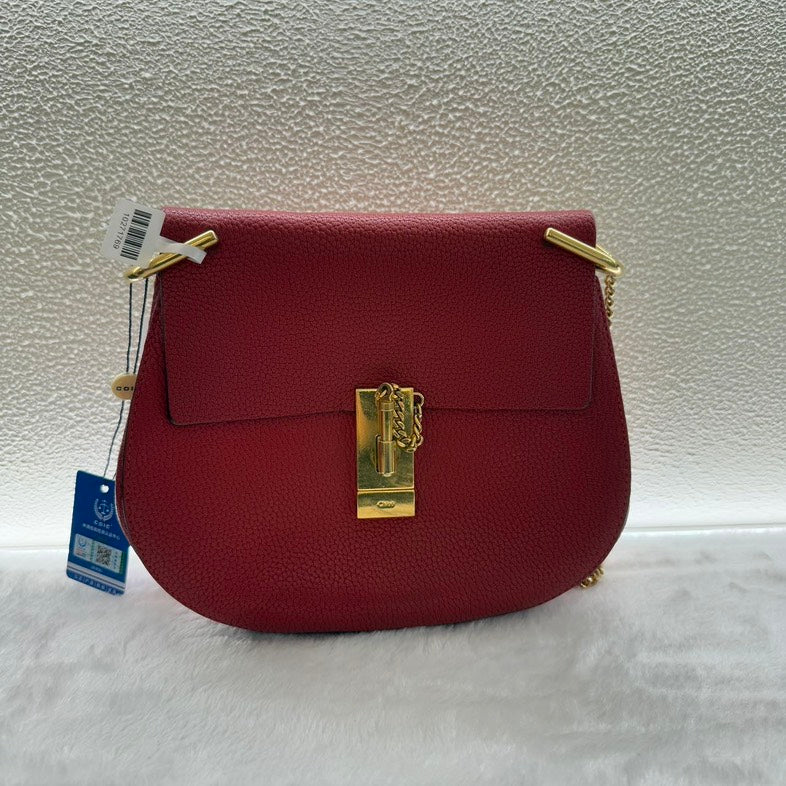 Chloe Drew Red Leather Shoulder Bag