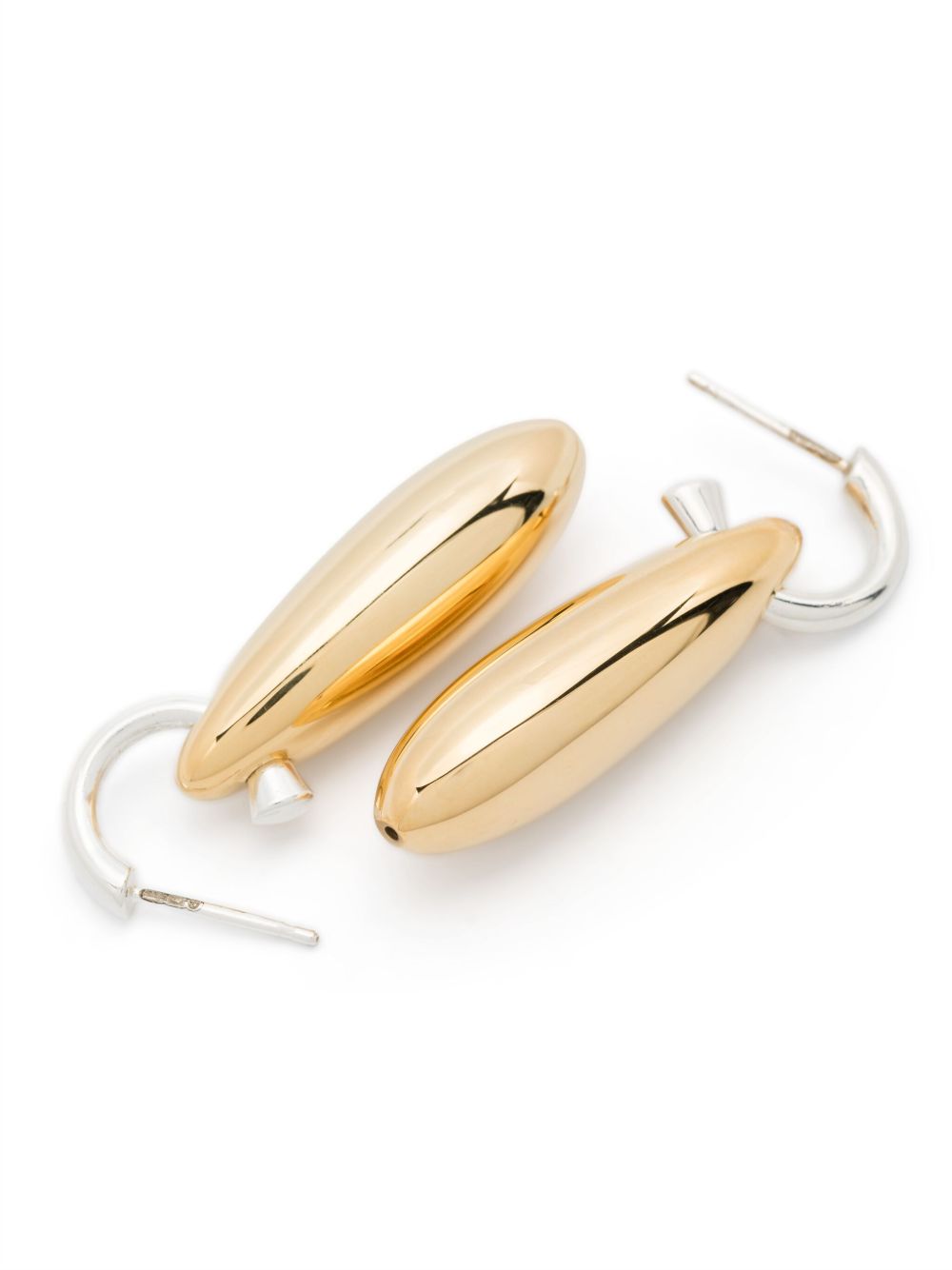 Bottega Veneta Women Ellipse Silver Earrings