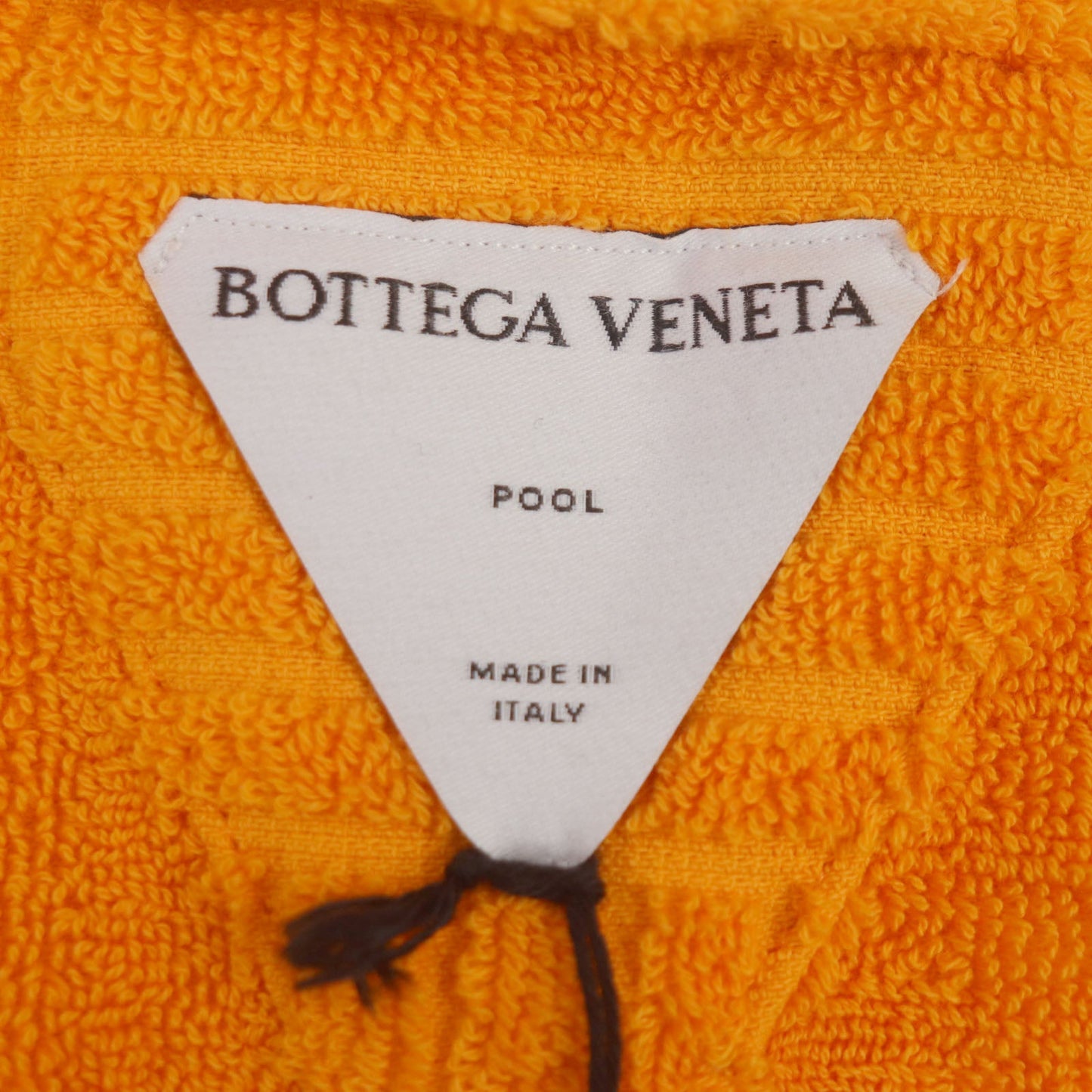 Bottega Veneta Cotton Hooded Bathrobe Orange M