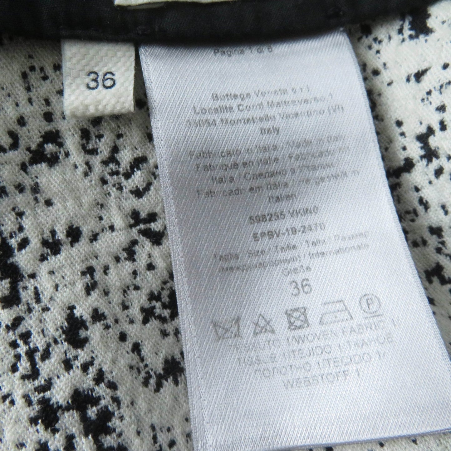 Bottega Veneta Wool Cotton Tight Skirt Black 36