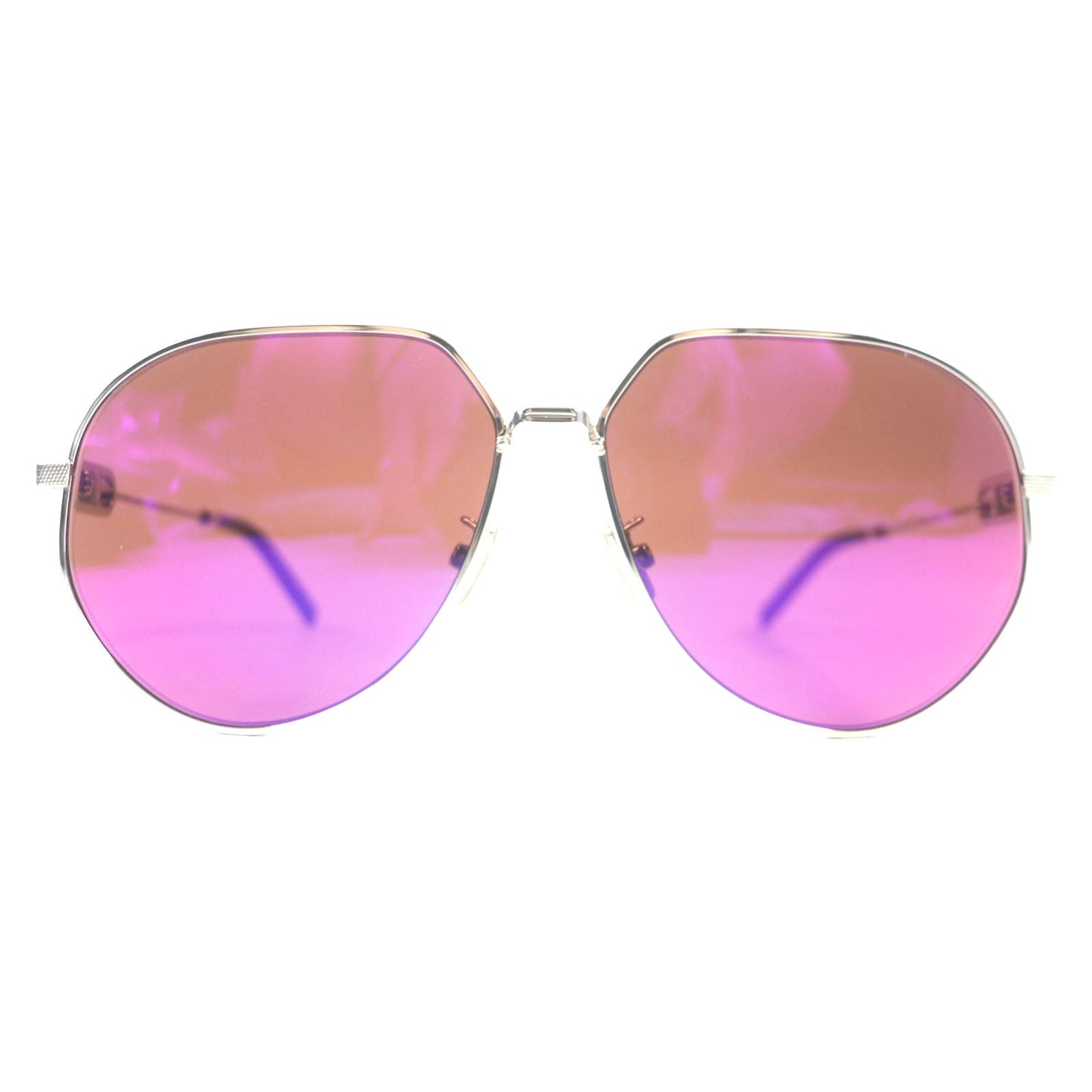 Dior CD Link A1U Round Sunglasses Silver Black