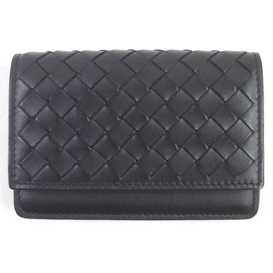 Bottega Veneta Leather Card Holder Black