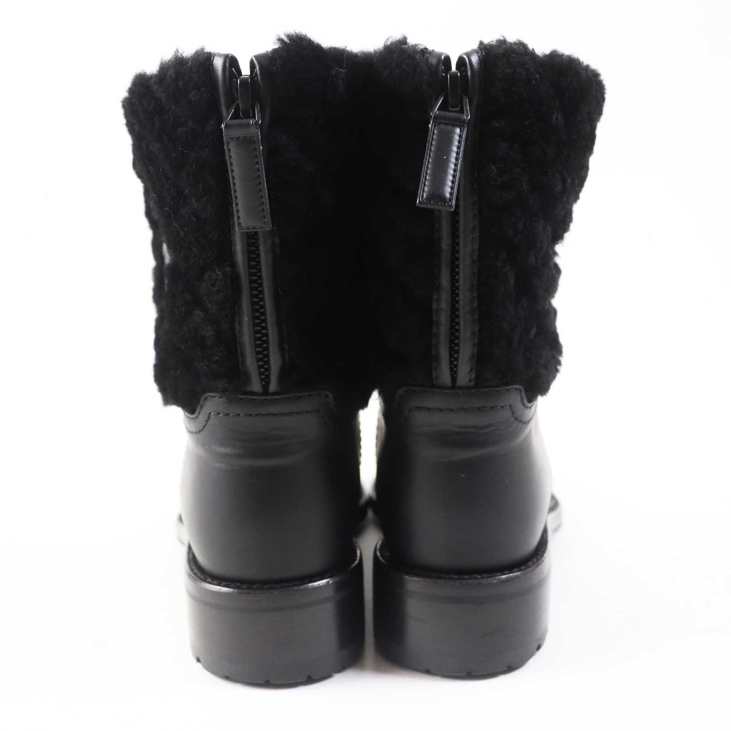 Chanel Matrasse COCO Mark Fur Leather Boots