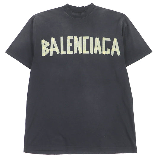 Balenciaga Distressed Tape Logo T-shirt XS
