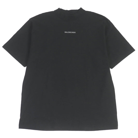 Balenciaga Cotton Logo Print T-Shirt Black S