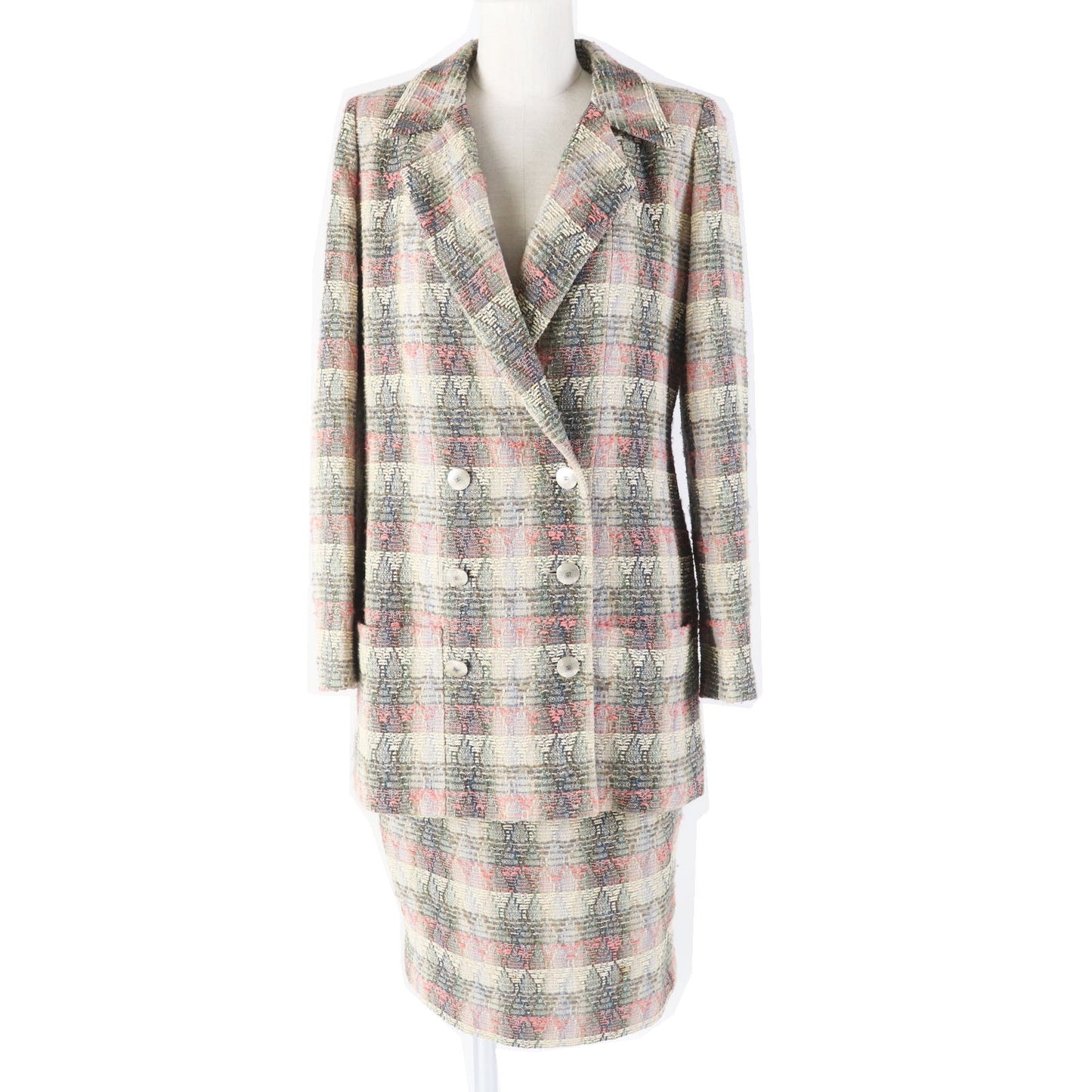 Chanel Tweed Double Breasted Setup 38