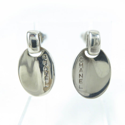 Chanel Silver Oval Earrings SV925
