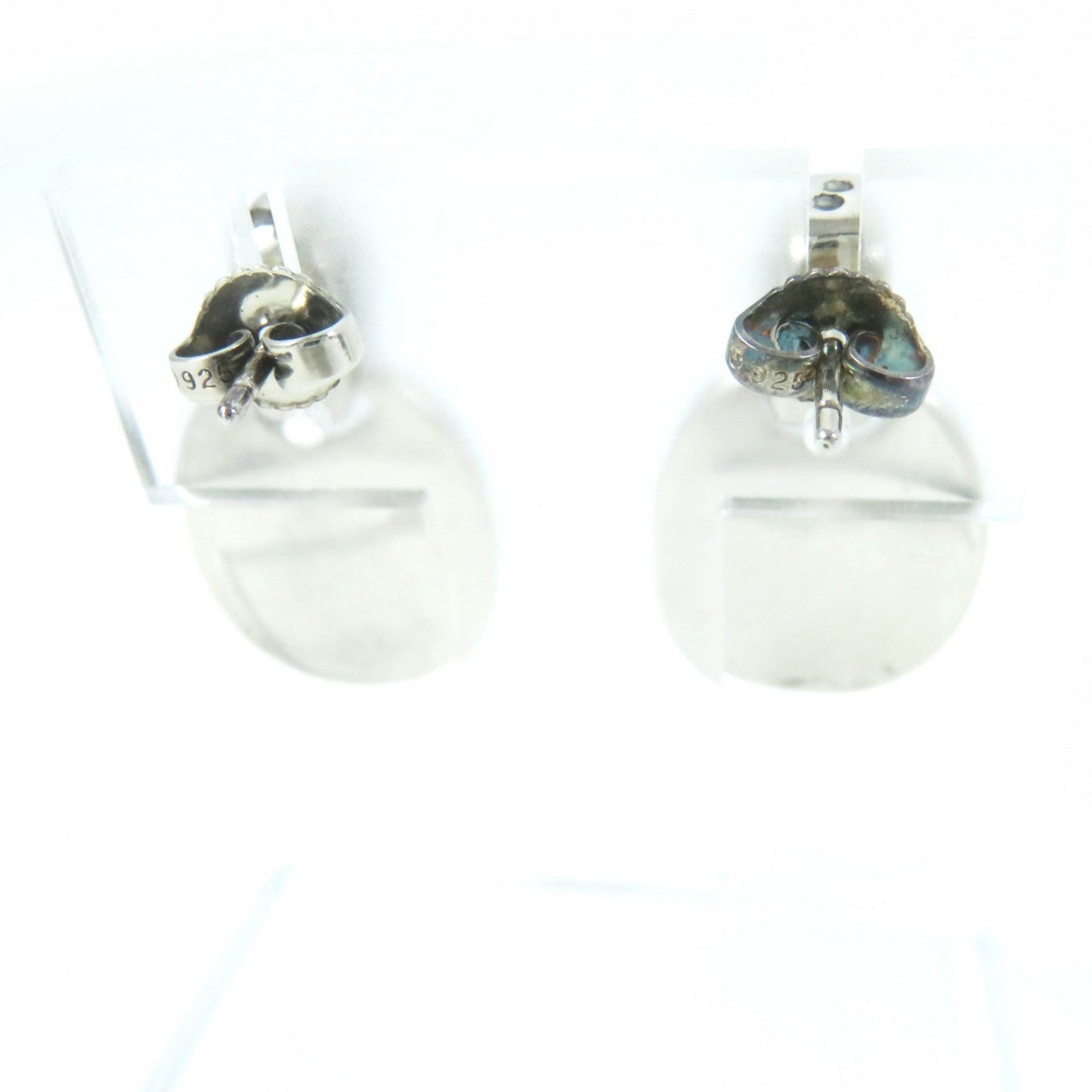 Chanel Silver Oval Earrings SV925