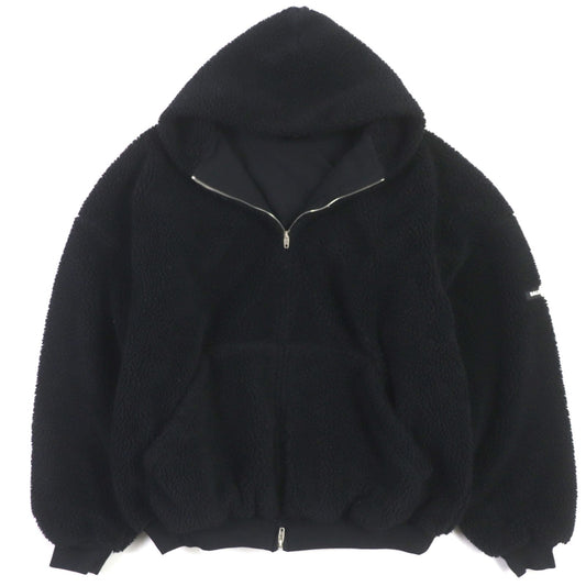 Balenciaga Zip-Up Hoodie Fleece Jacket Black