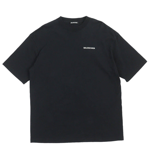 Balenciaga Logo Print Oversized T-Shirt Black XS
