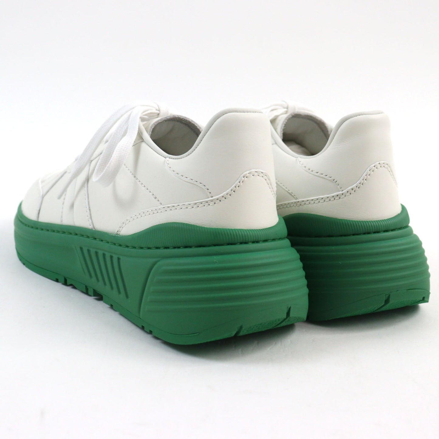 Bottega Veneta Calf Leather Sneakers White Green