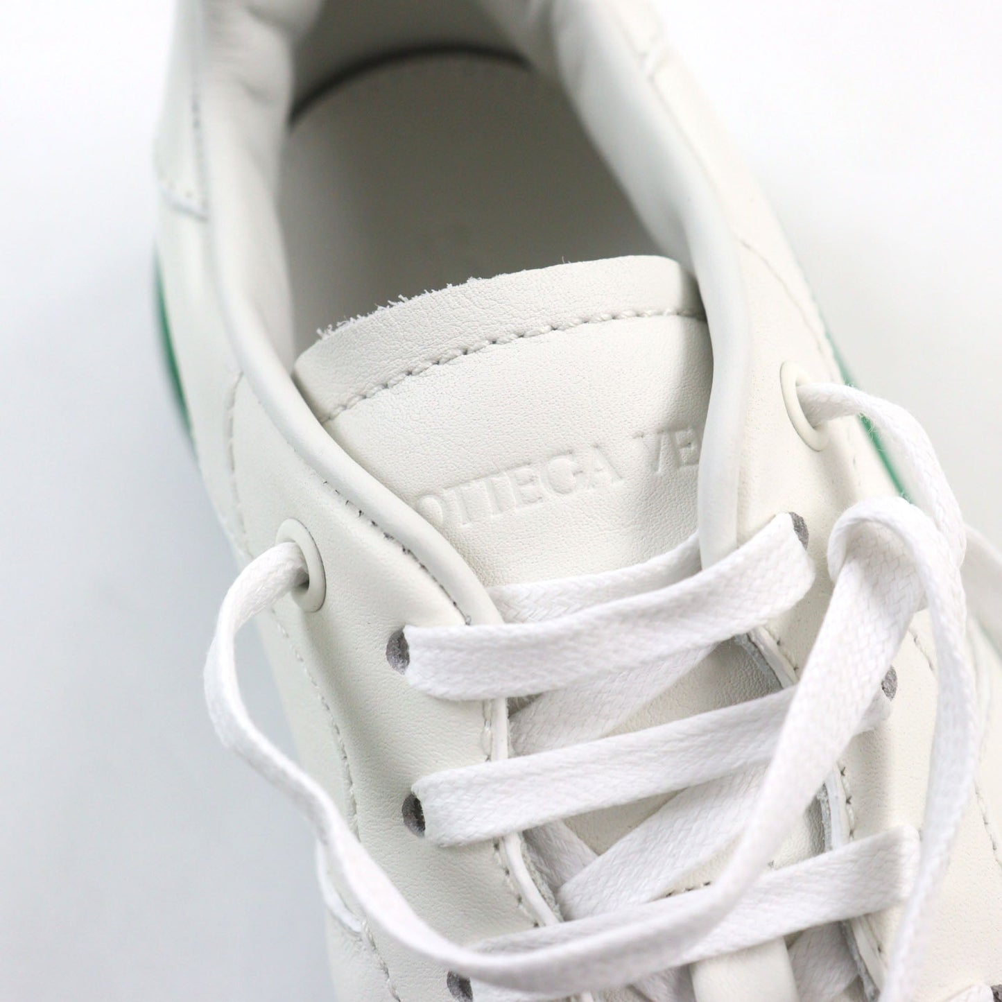 Bottega Veneta Calf Leather Sneakers White Green