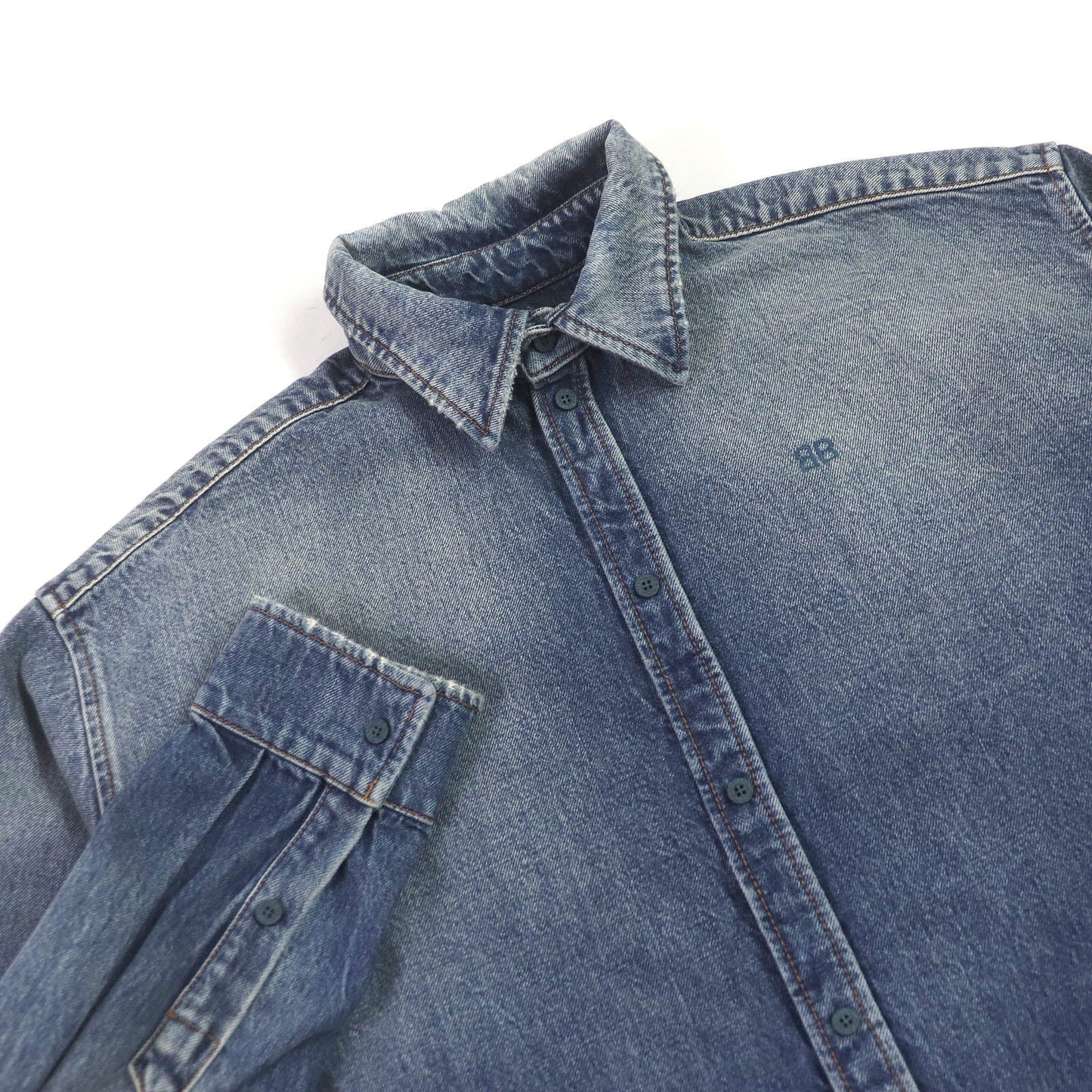 Balenciaga Denim Shirt Indigo Blue S