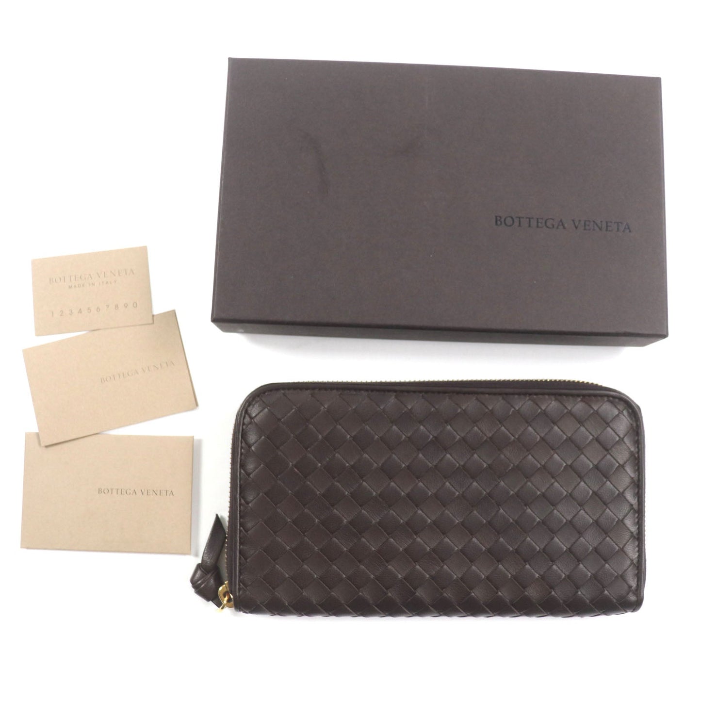 Bottega Veneta Leather Zip Wallet 114076