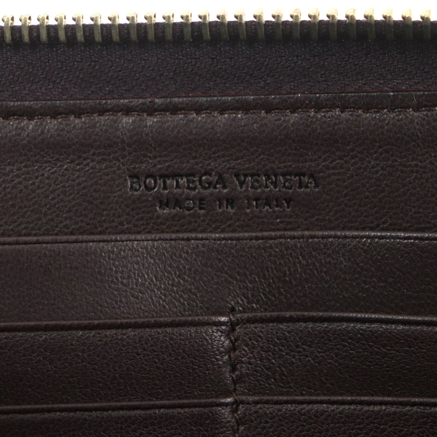 Bottega Veneta Leather Zip Wallet 114076