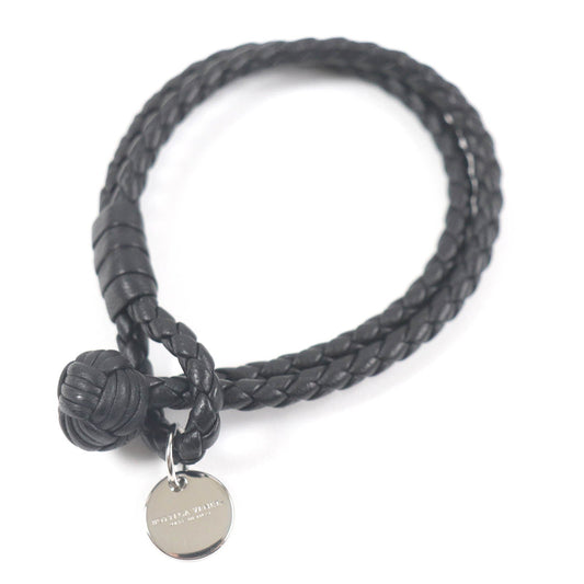 Bottega Veneta Leather Intrecciato Bracelet 113546
