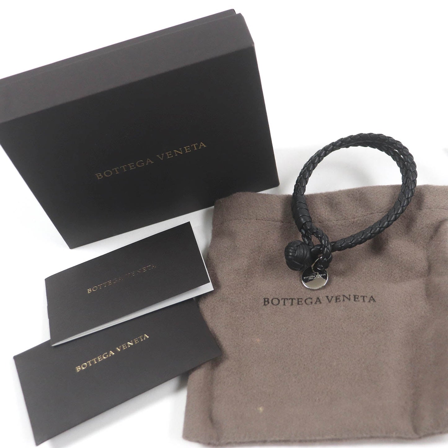 Bottega Veneta Leather Intrecciato Bracelet 113546