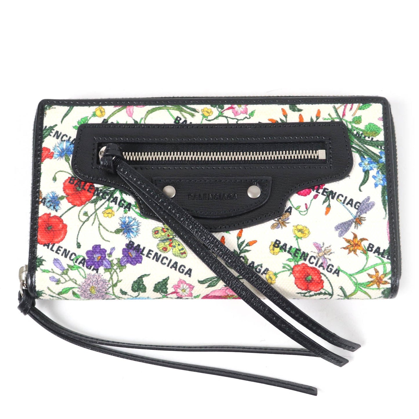Gucci×Balenciaga Floral Leather Long Wallet