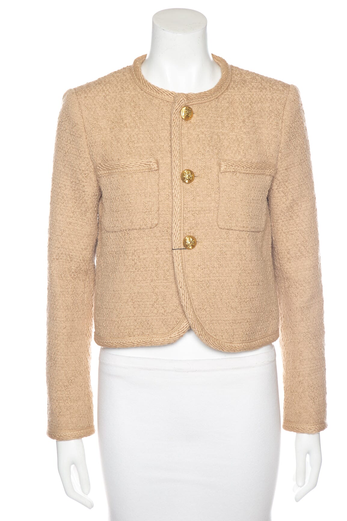 Celine Tan Tweed Jacket SZ 38