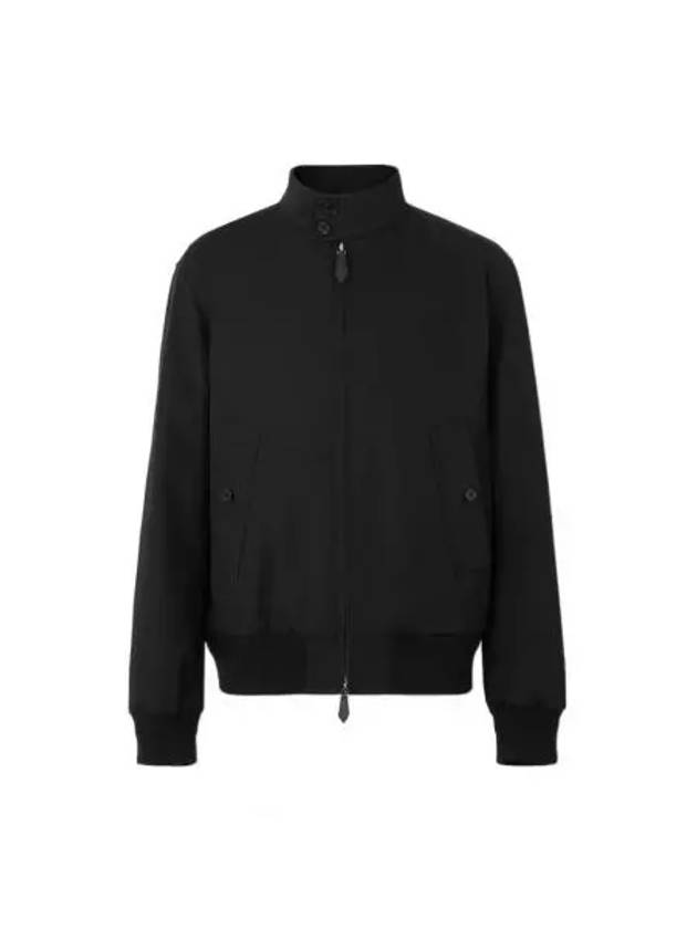 Burberry Men's Monogram Motif Cotton Harrington Zip-Up Jacket Black