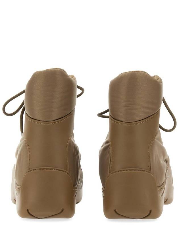 Bottega Veneta Nylon Puddle Bomber Ankle Boots Brown