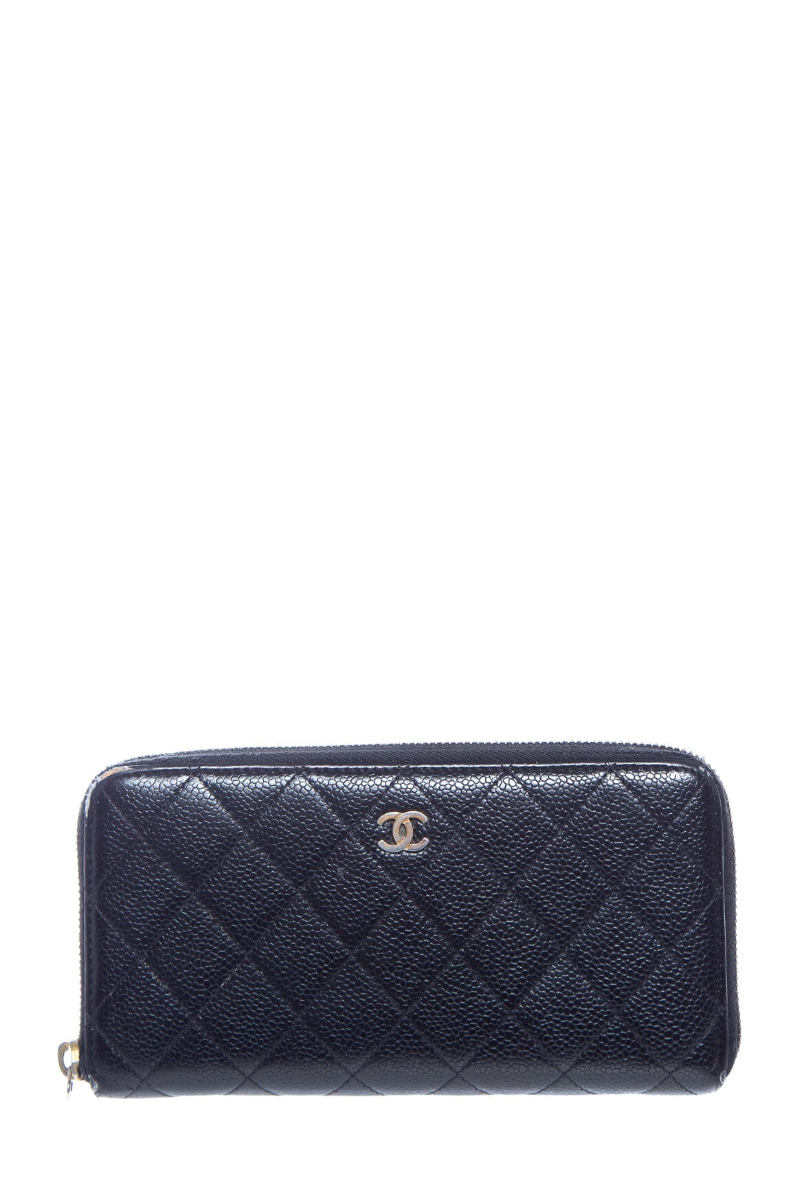 Chanel Black Quilted Caviar Wallet