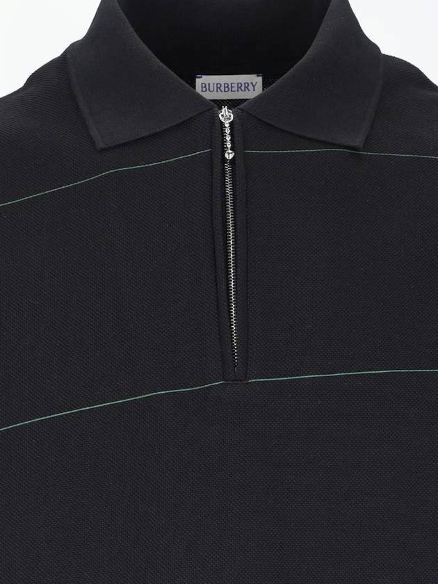 Burberry logo embroidered striped polo shirt 8083718