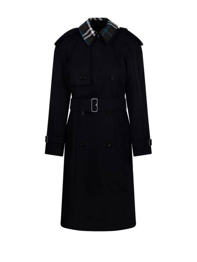 Burberry Detachable Collar Trench Coat Black
