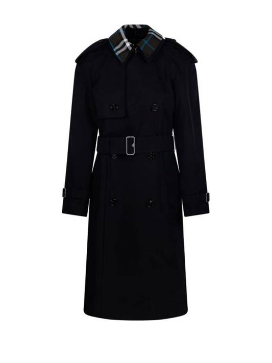 Burberry Detachable Collar Trench Coat Black