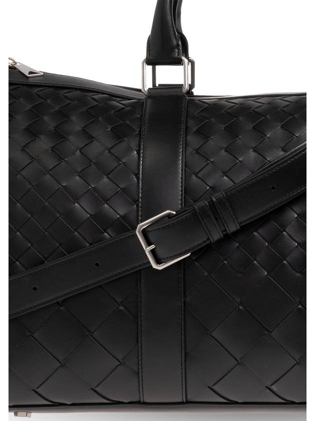Bottega Veneta Bottega Veneta Duffel Bag With Intrecciato Weave, Men's, Black