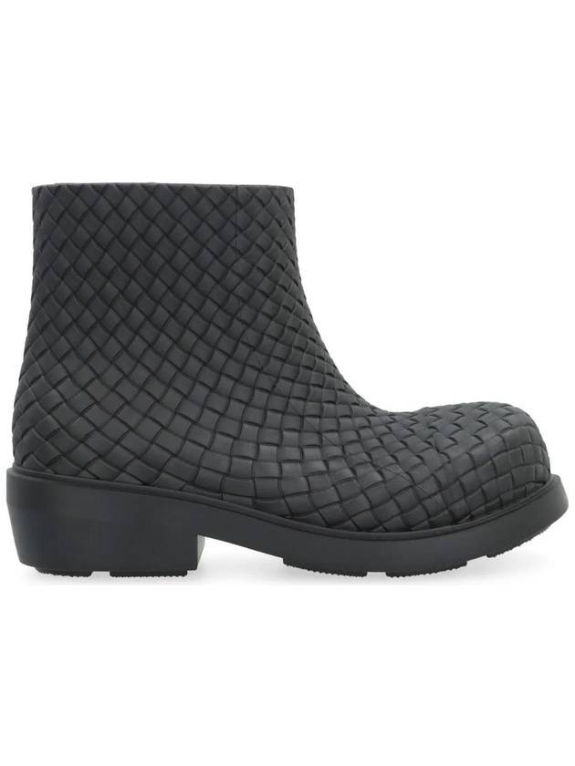 Bottega Veneta Fireman Rubber Rain Boots Black