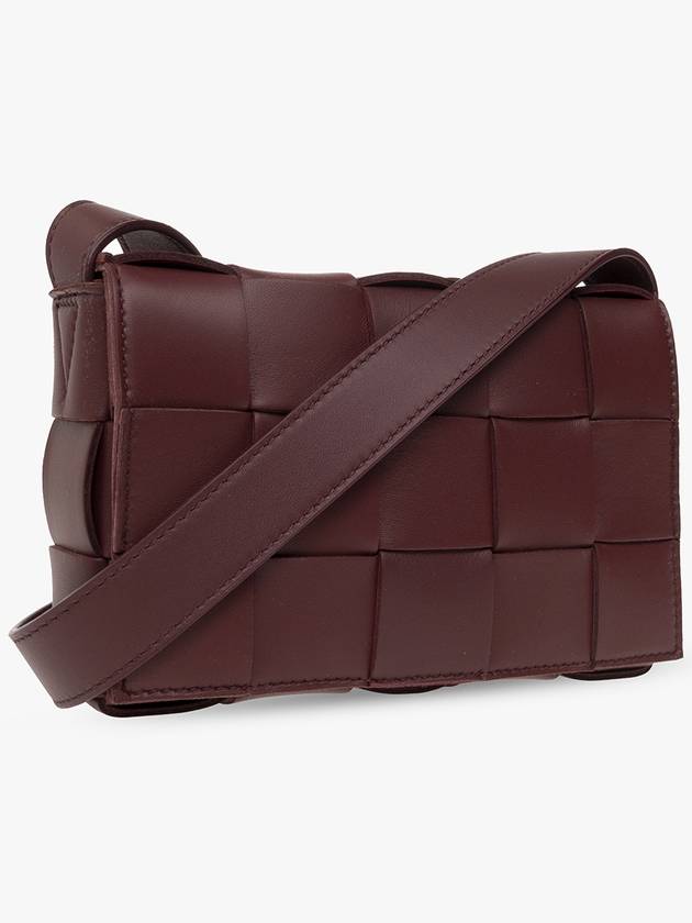 Bottega Veneta Cassette Leather Small Cross Bag Burgundy