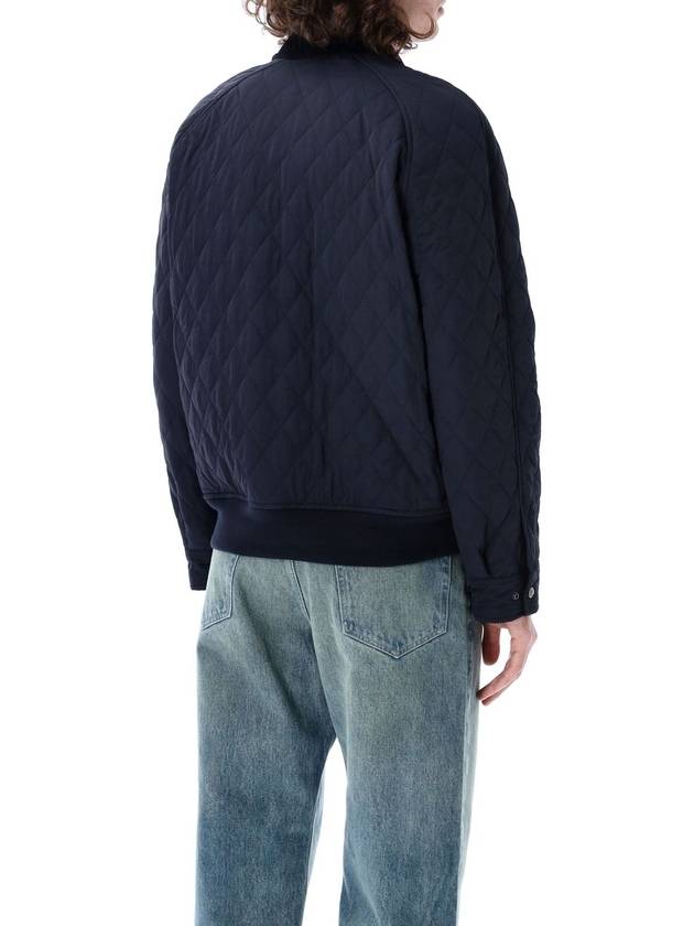 Burberry Corduroy Collar Quilted Nylon Jacket Navy