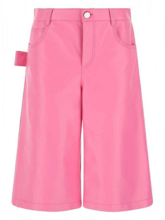 Bottega Veneta Women's Nappa Leather Bermuda Shorts Pink