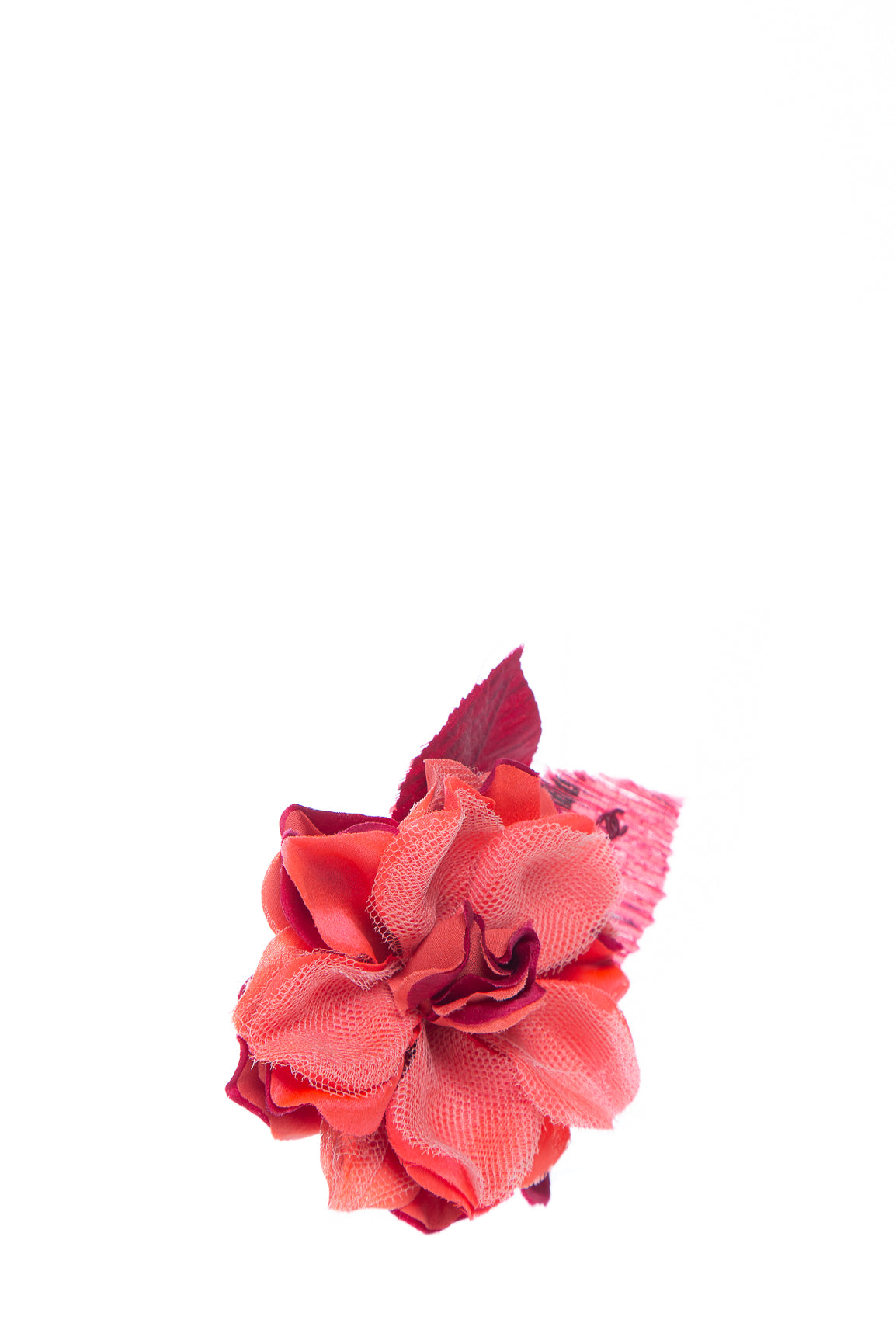 Chanel 2017 Pink Camelia Silk Brooch