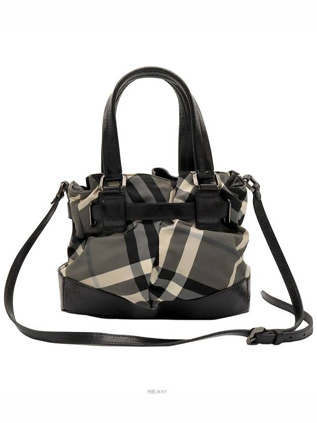 Burberry Beat Check Black Patent Trimming Belt 2WAY