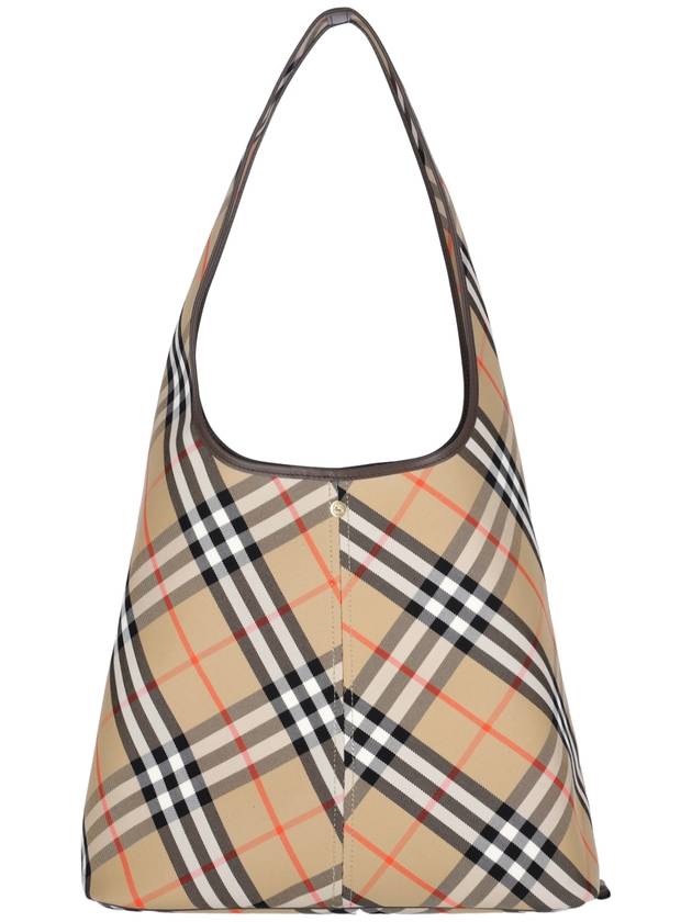 Burberry Check Large Shoulder Bag Sand